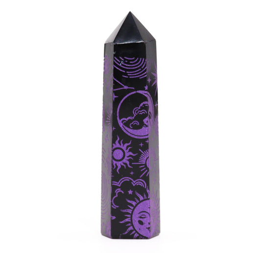 Black Obsidian Point - Mystic Story - Deep Purple