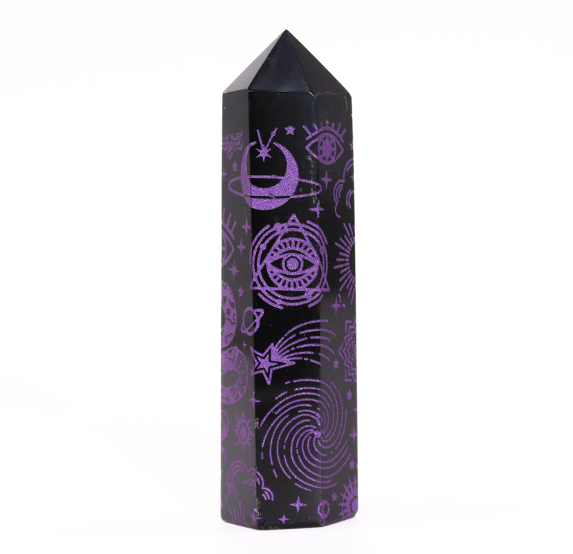 Black Obsidian Point - Mystic Story - Deep Purple