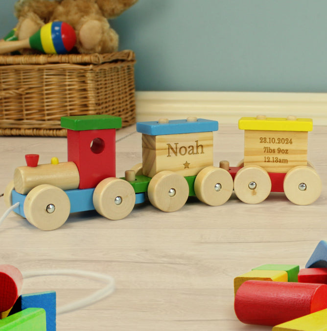 Personalised Wooden Toy Train