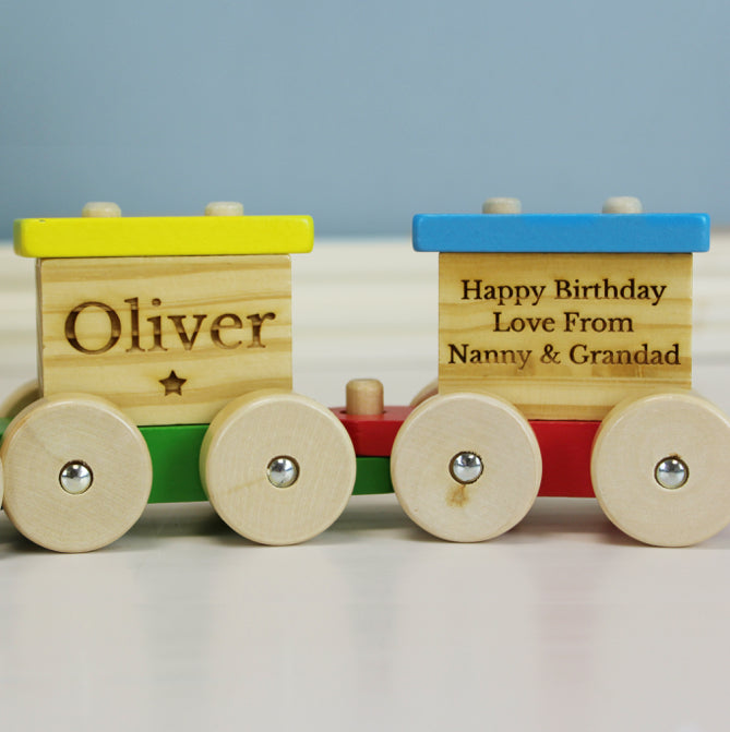 Personalised Wooden Toy Train