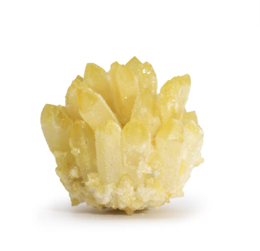 Crafted Natural Quartz Cluster - Yellow Ghost Quartz