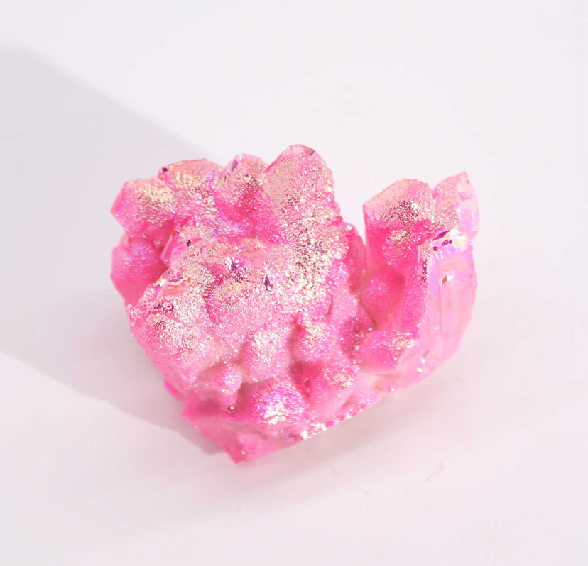 Med Enhanced Natural Quartz - Aura Rose Halo Quartz