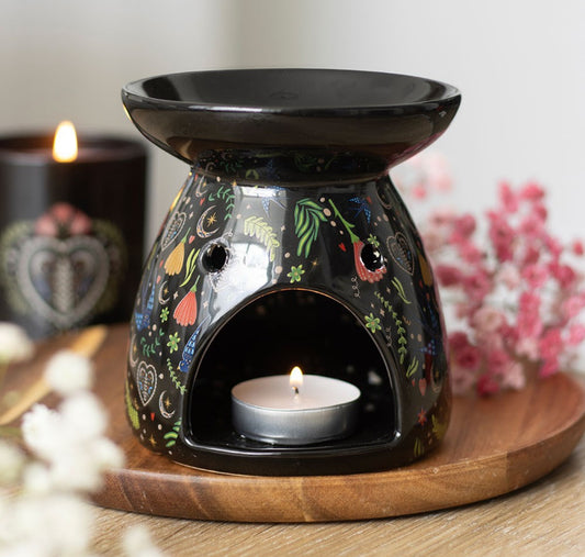Midnight Bloom Print Oil Burner