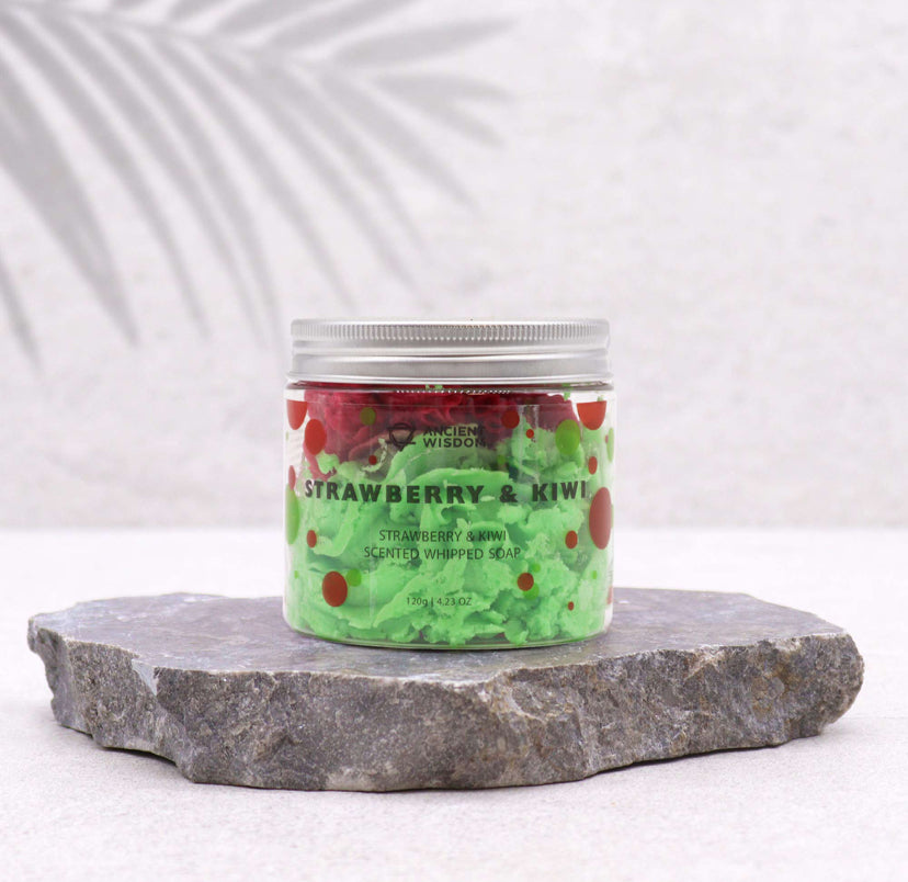 Strawberry & Kiwi Whipped Soap 120g