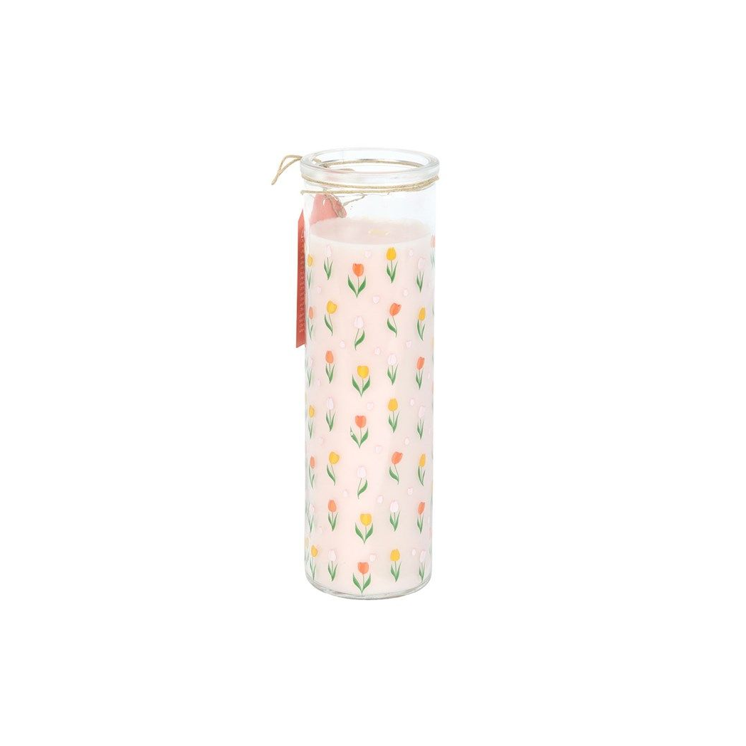 Tulip Print French Tulip Tube Candle