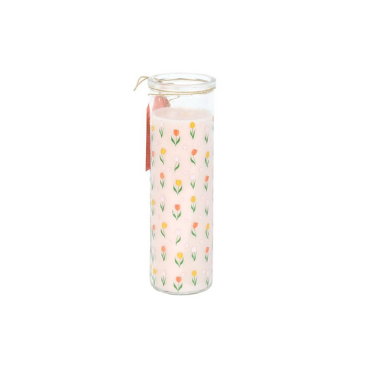 Tulip Print French Tulip Tube Candle
