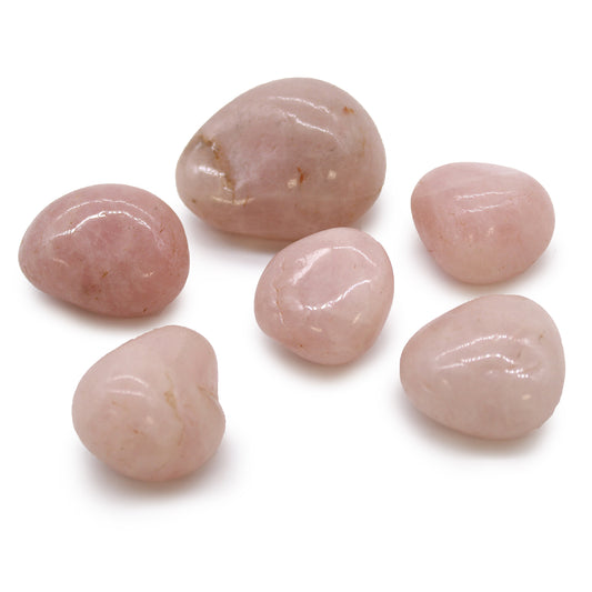 6x Large African Tumble Stones - Rose Quartz