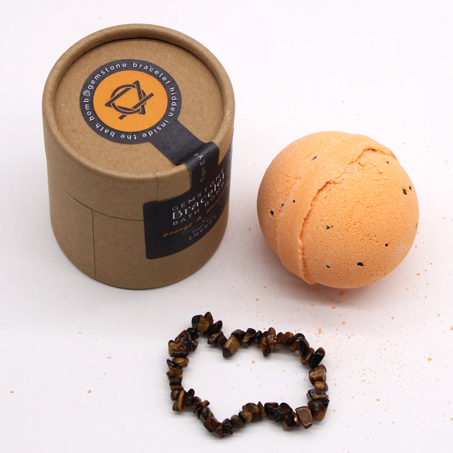 Tiger Eye Gem Bracelet Bath Bomb