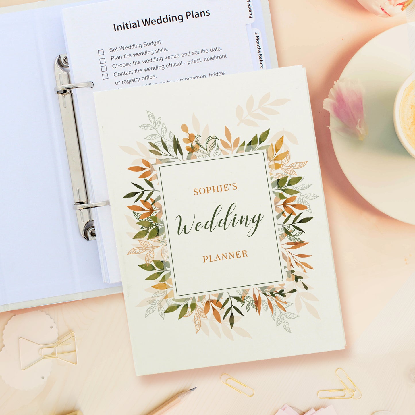 Personalised Autumnal Wedding Planner