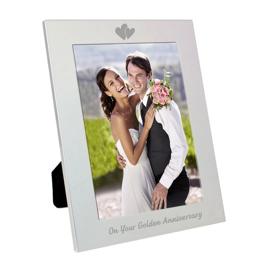 Silver 5x7 Golden Anniversary Photo Frame