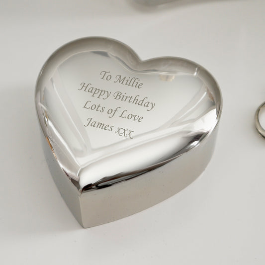 Personalised Heart Trinket Box