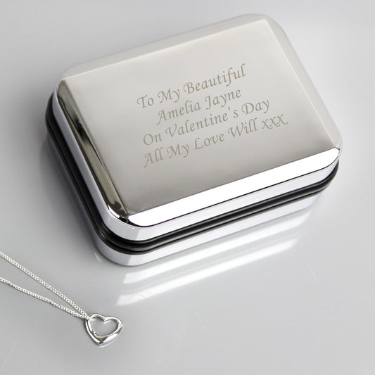 Personalised Box With Heart Necklace