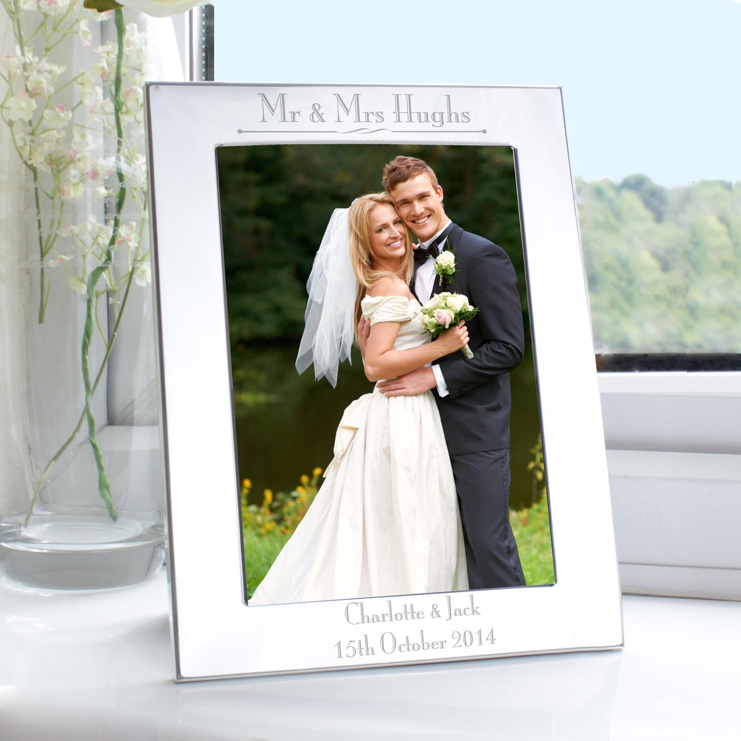 Personalised Silver 5x7 Decorative Photo Frame