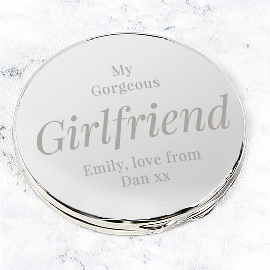 Personalised Free Text Compact Mirror