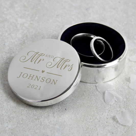 Personalised Mr & Mrs Ring Box