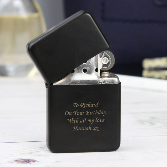 Personalised Black Lighter