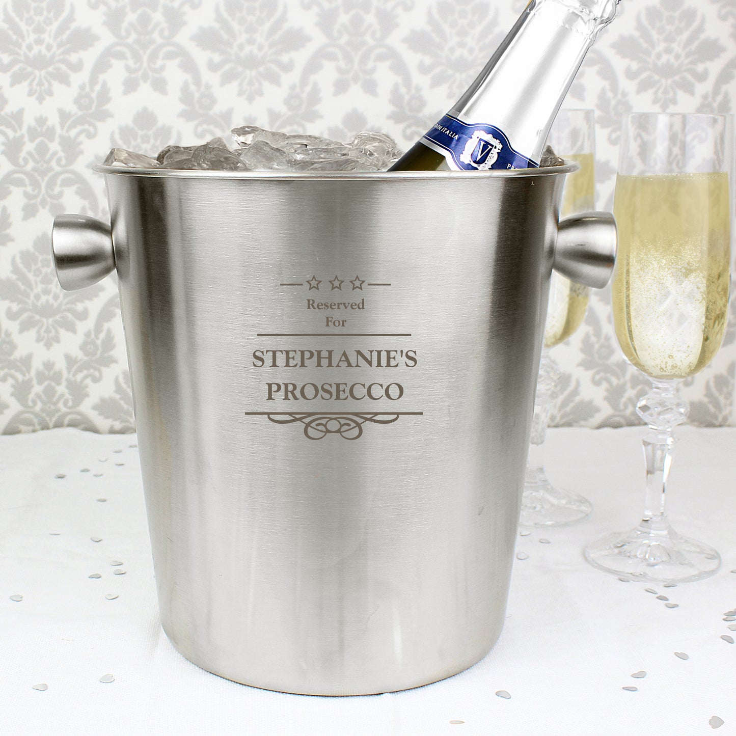 Personalised Decorative Stainless Steel Ice Bucket