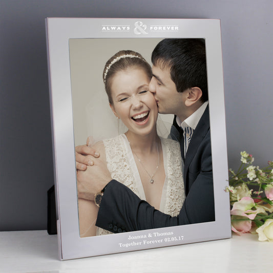 Personalised Always & Forever 10x8 Silver Photo Frame