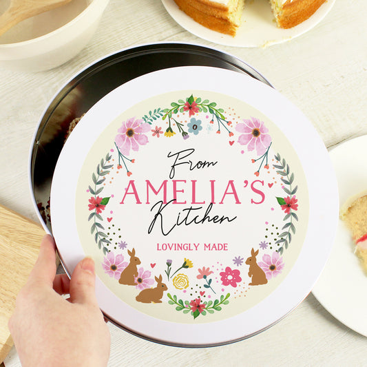 Personalised Springtime Cake Tin