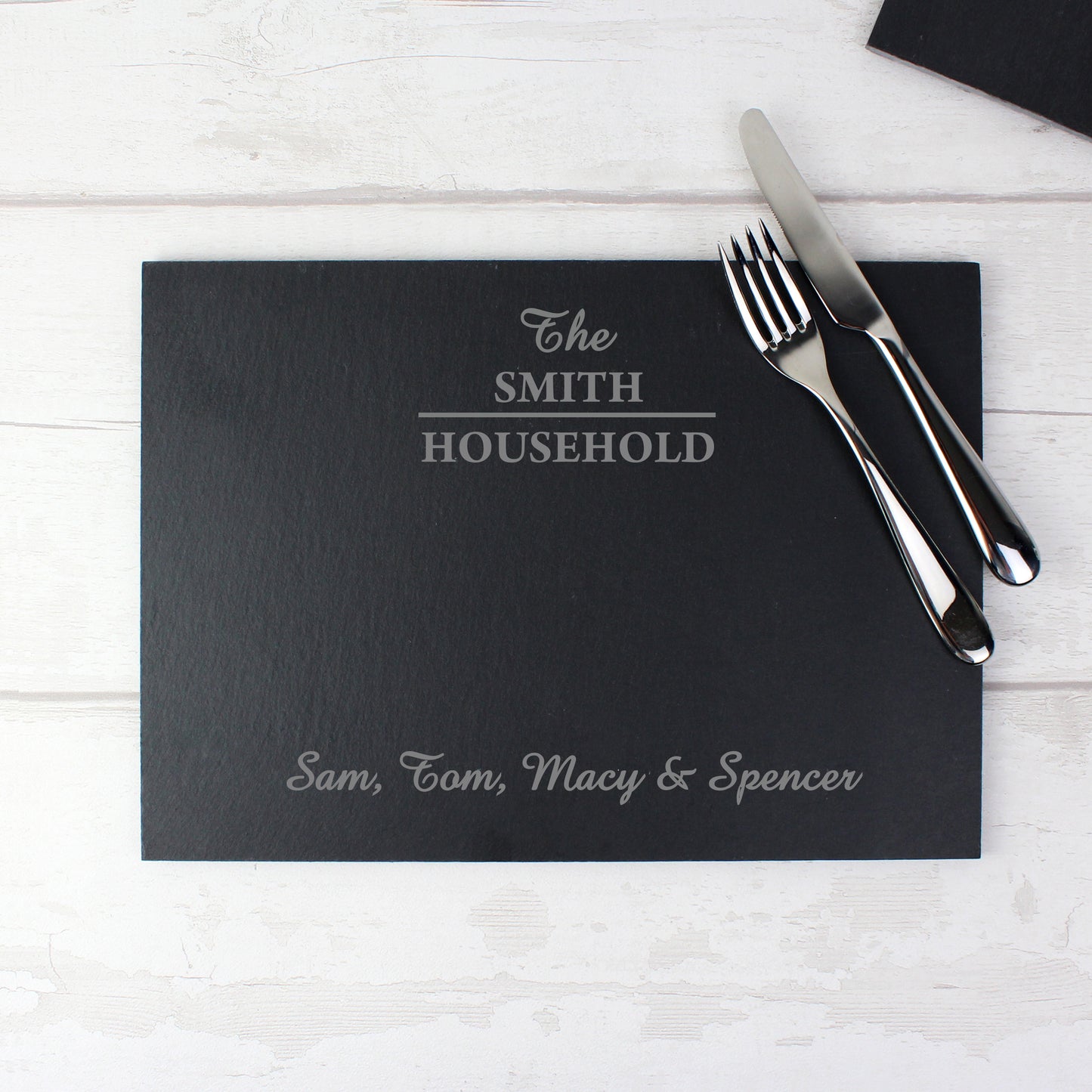 Personalised Family Slate Placemat