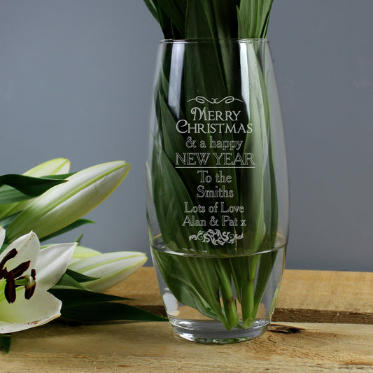 Personalised Christmas Bullet Vase