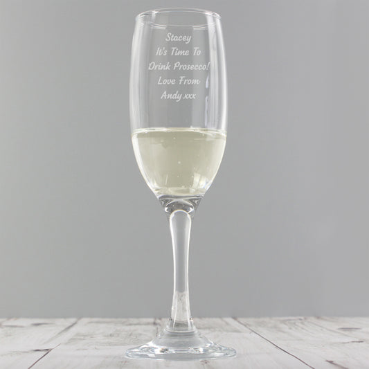 Personalised Any Message Prosecco Flute