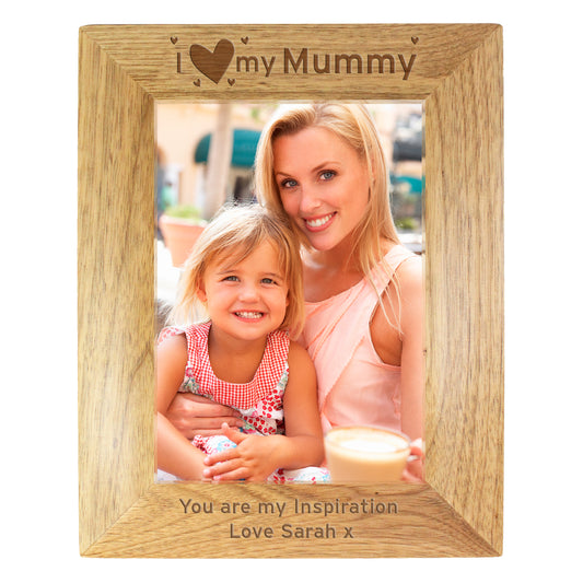 Personalised I Heart My... 5x7 Wooden Photo Frame