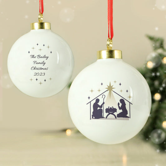 Personalised Nativity Bauble