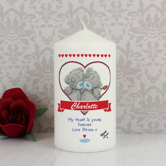 Personalised Me to You Couple Pillar Candle