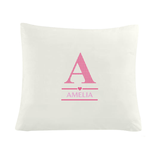 Personalised Girls Initial Cushion