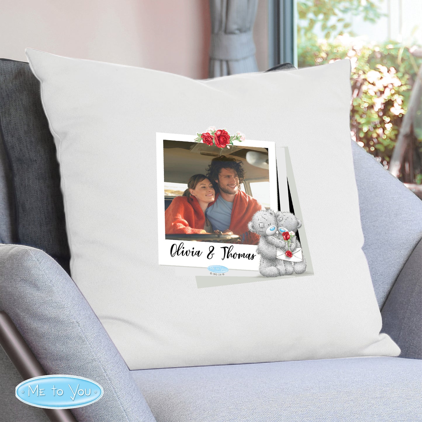 Personalised Me To You Valentines Photo Upload Cushion