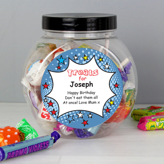 Personalised Comic Book Sweet Jar