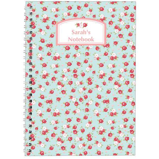 Personalised Vintage Floral A5 Notebook