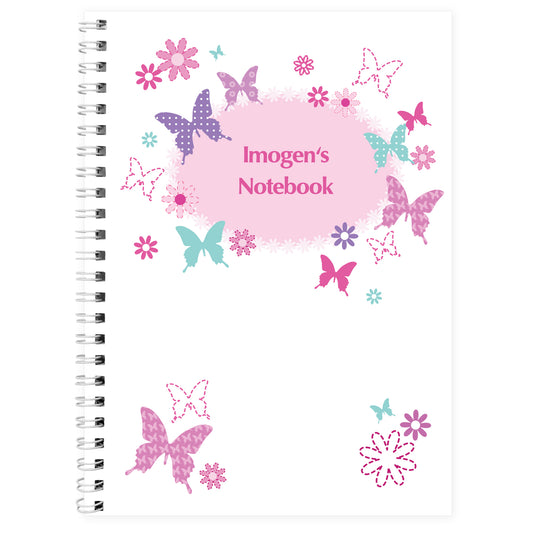 Personalised Butterfly A5 Notebook