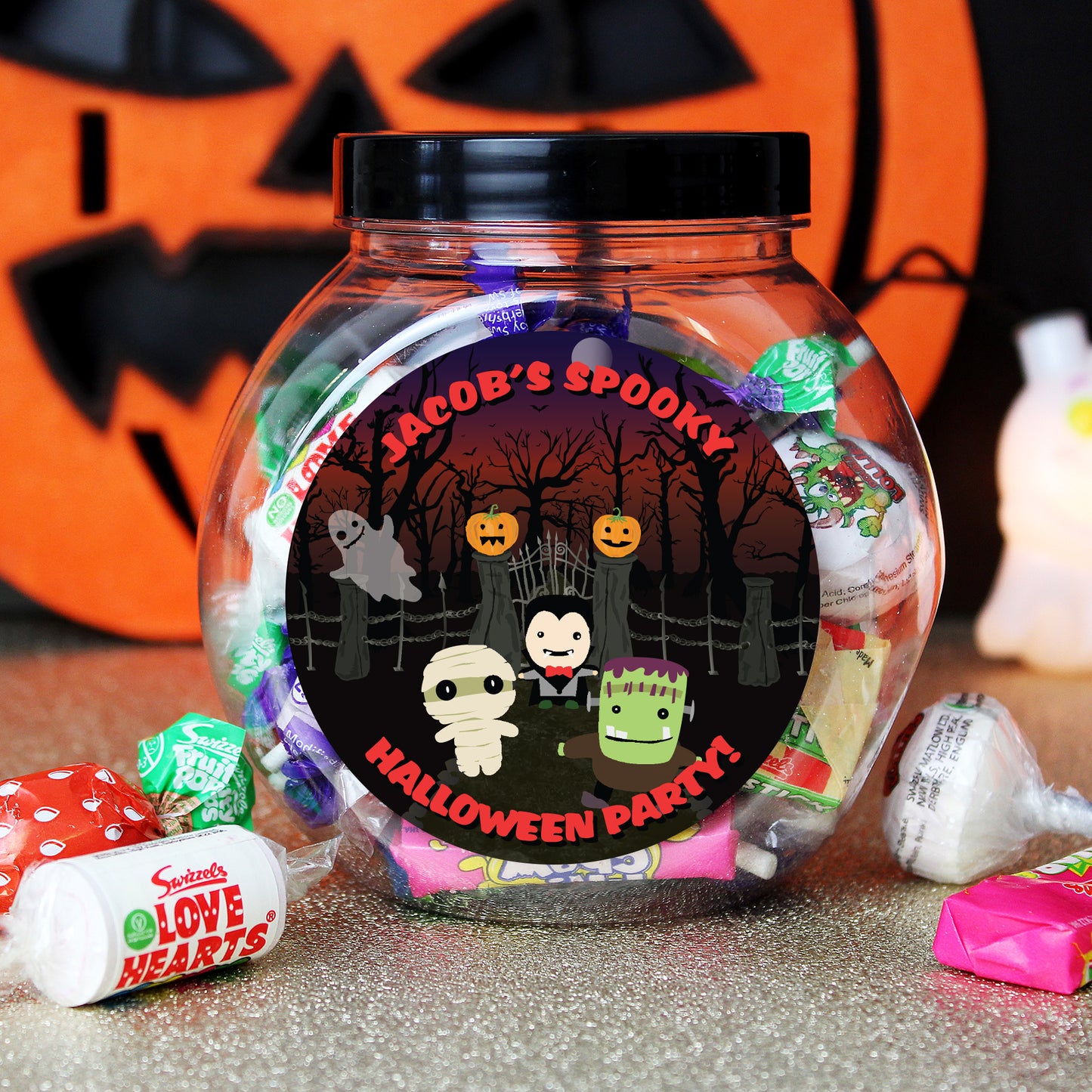 Personalised Halloween Sweet Jar