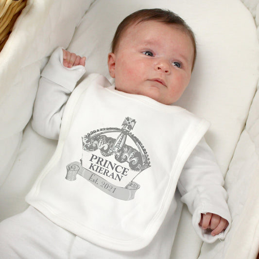 Personalised Royal Crown Bib