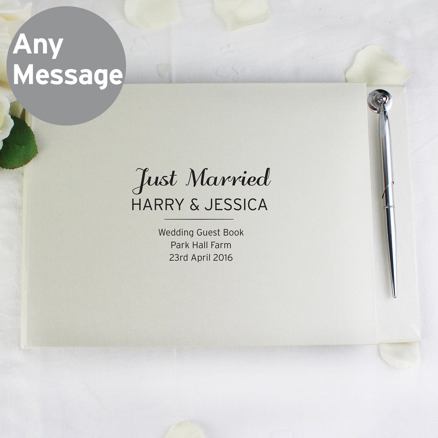 Personalised Classic Hardback Guest Book & Pen