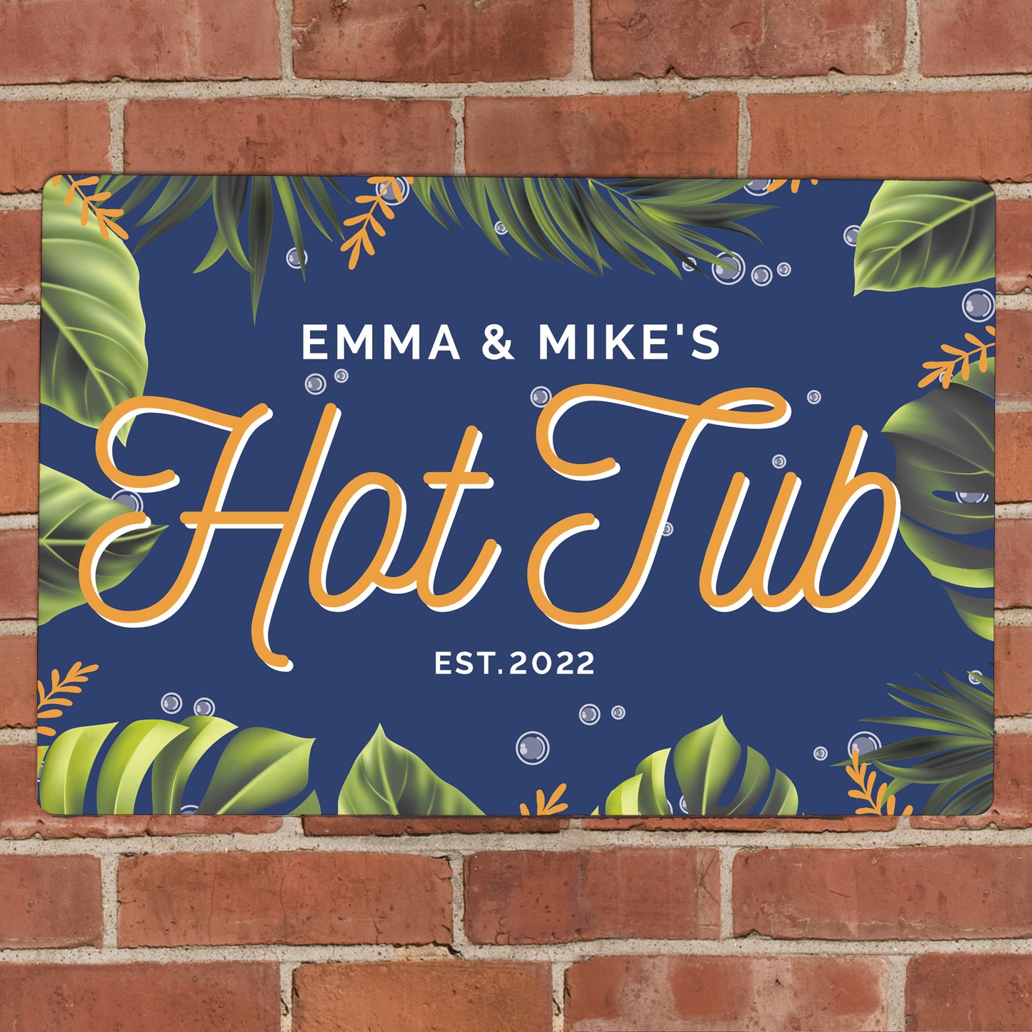 Personalised Hot Tub Metal Sign