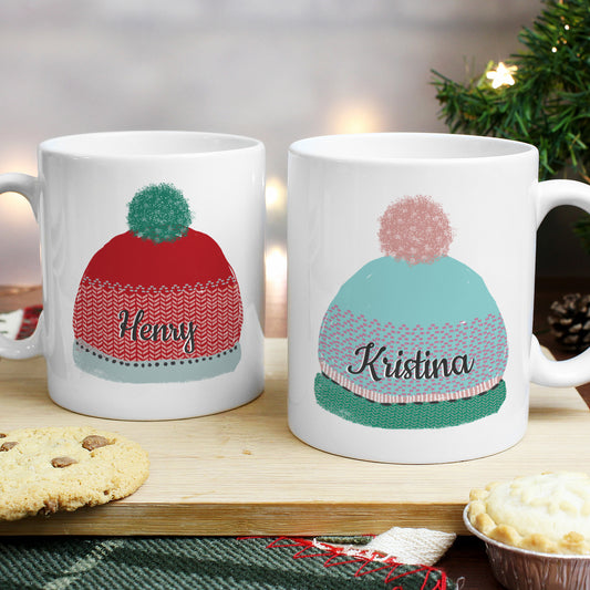 Personalised Woolly Hats Mug Set