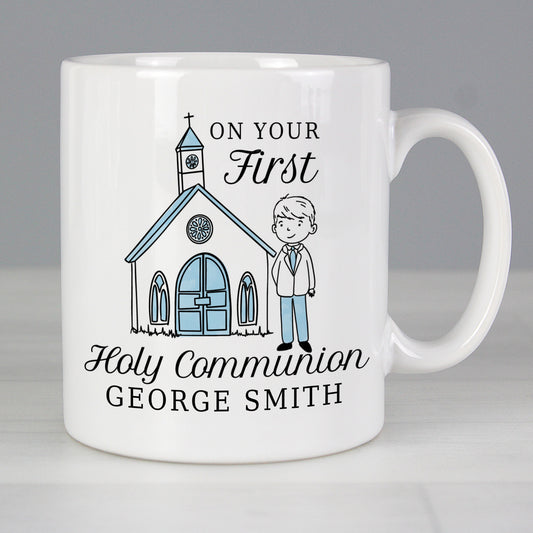 Personalised Boys First Holy Communion Mug