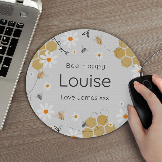 Personalised Bee Mouse Mat