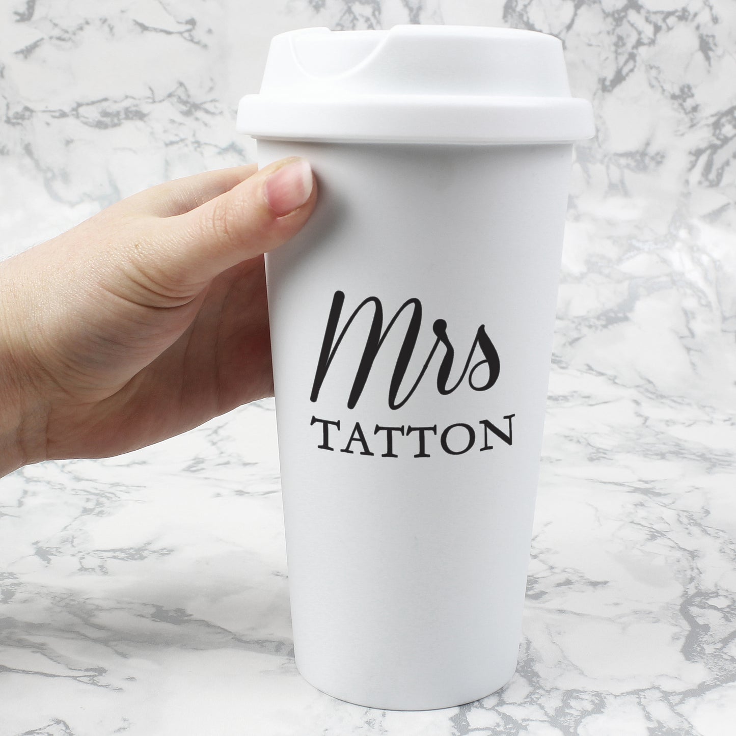 Personalised Free Text Insulated Reusable Eco Travel Cup