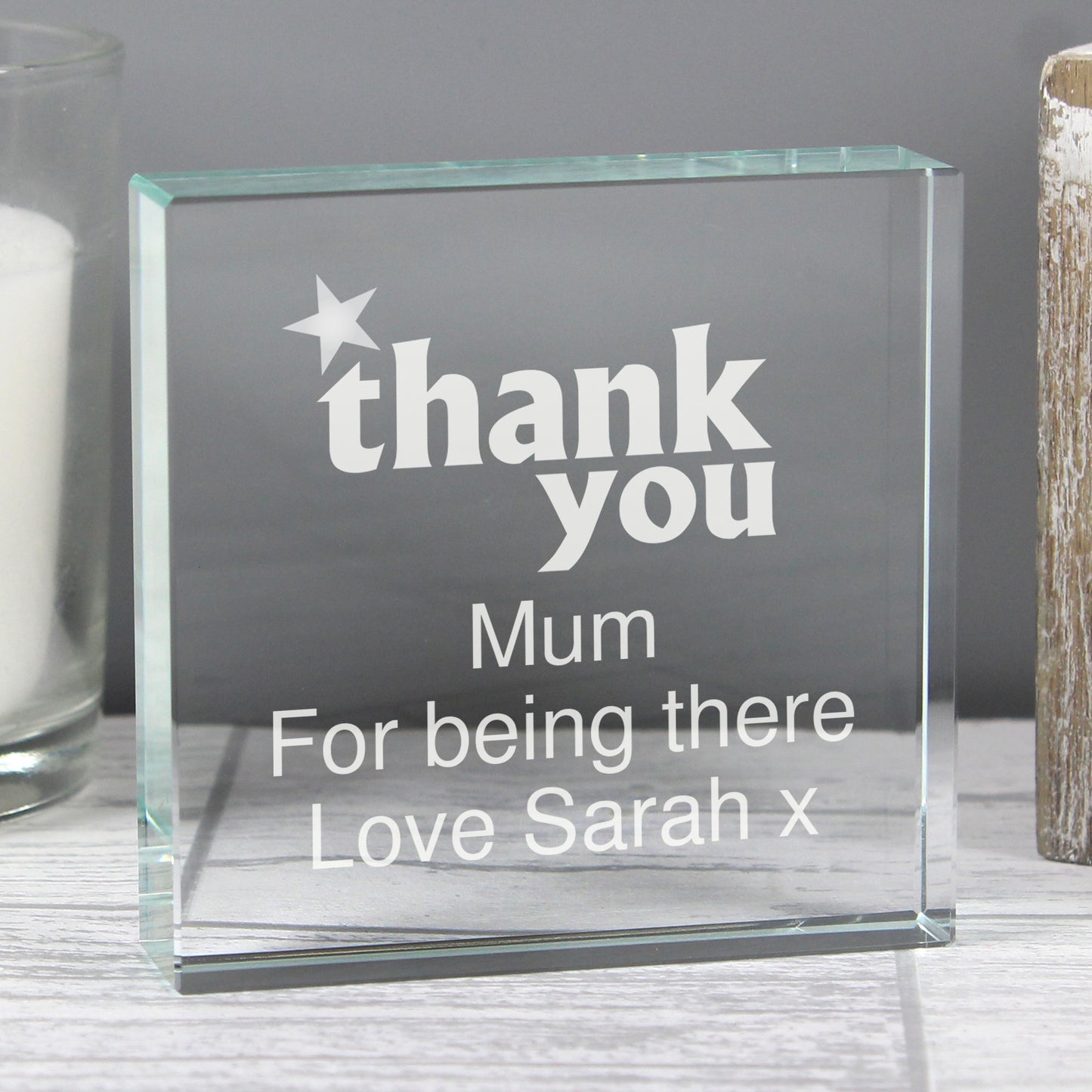 Personalised Thank you Crystal Token