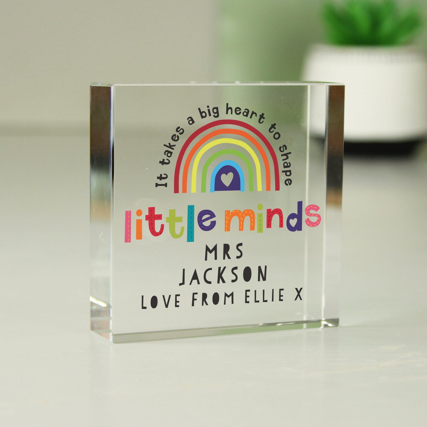 Personalised Shape Little Minds Crystal Token