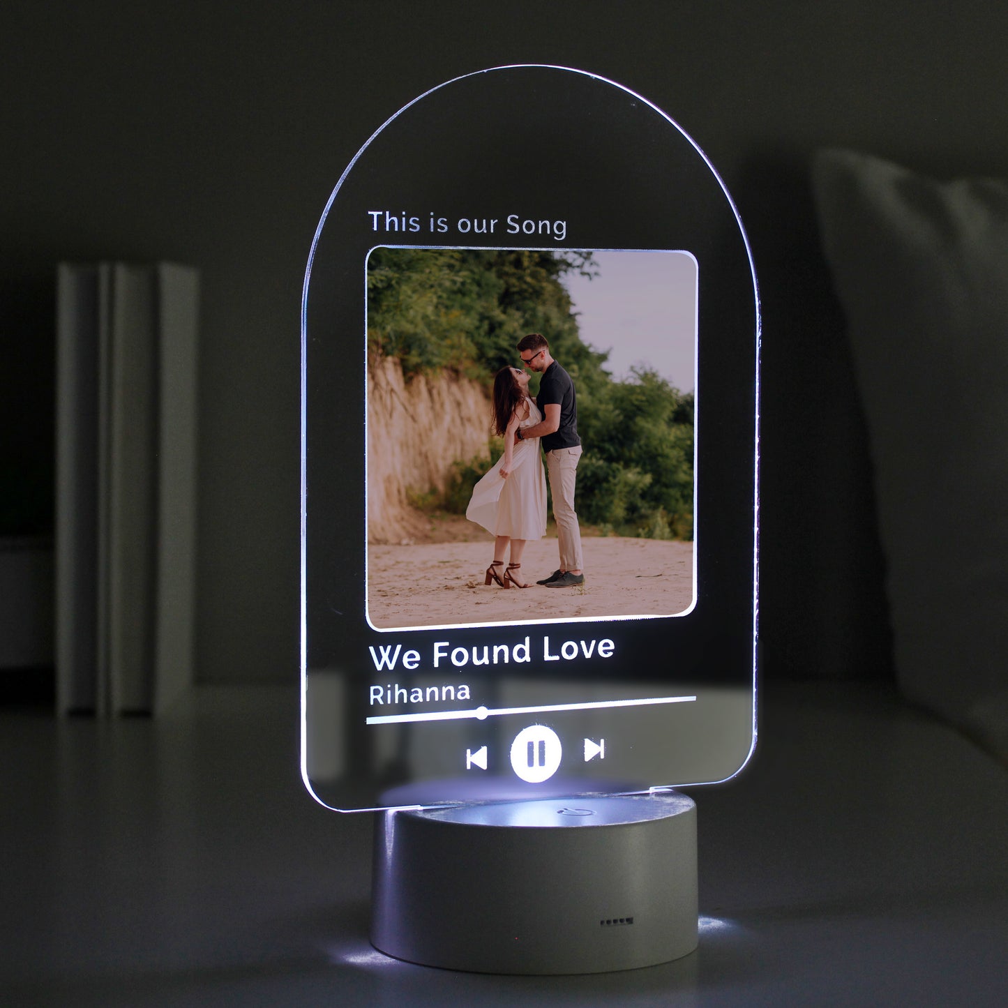 Personalised Our Song Photo Upload LED Colour Changing Light