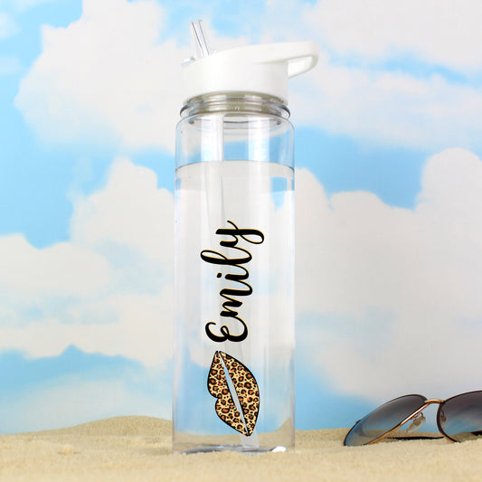 Personalised Lepoard Lips Water Bottle