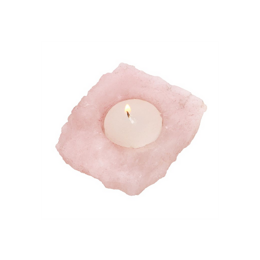 Rose Quartz Tealight Candle Holder