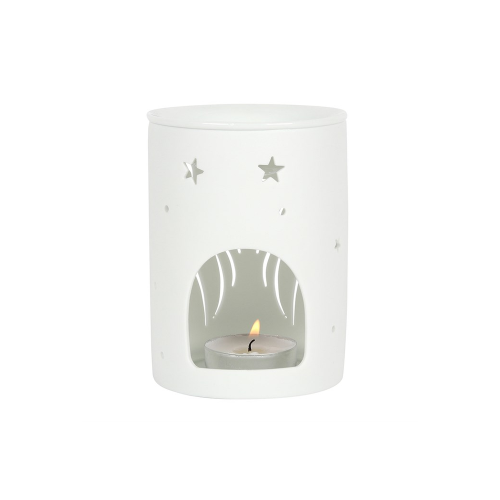 White Angel Wings Cut Out Oil Burner