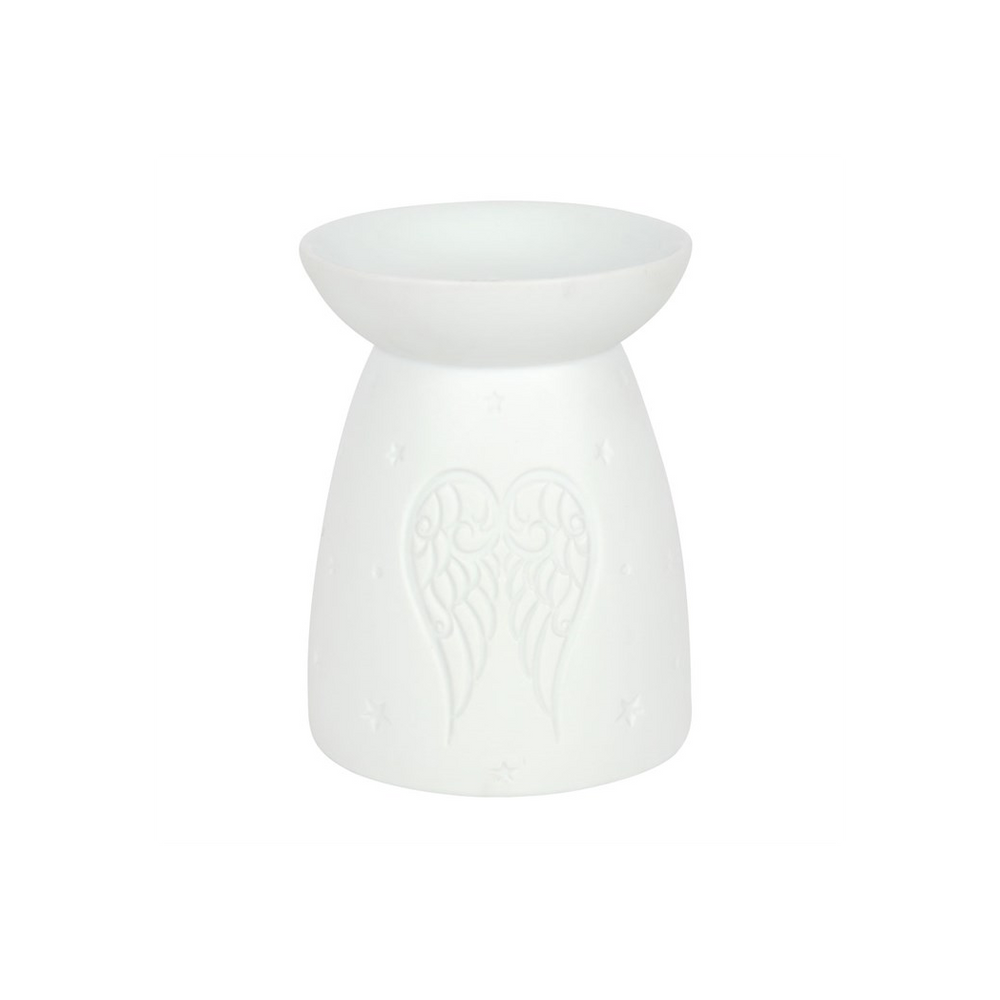 White Ceramic Angel Wings Oil Burner