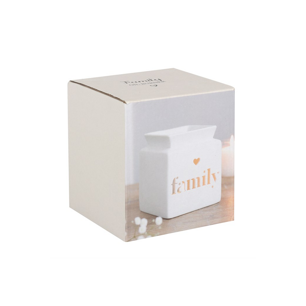 White Family Cut Out Oil Burner